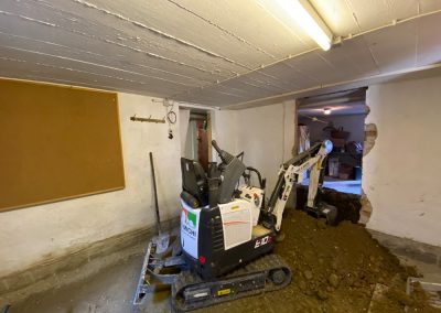 Grabenarbeiten mit Minibagger