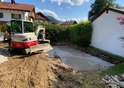 Verdichtung und Vorbereitung des Untergrunds